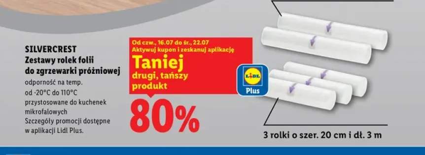 Zestaw rolek folii do zgrzewarki próżniowej Silvercrest 2 rolki 28cmx3 m +1 wariant