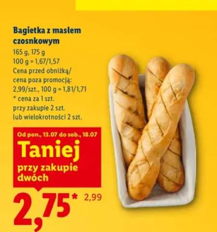 Bagietka z masłem czosnkowym