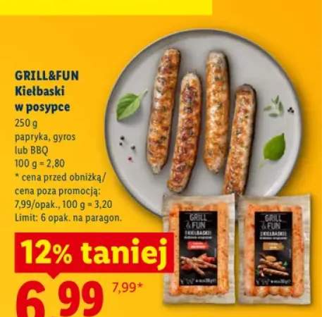 Kiełbaski w posypce papryka Grill&Fun +1 wariant