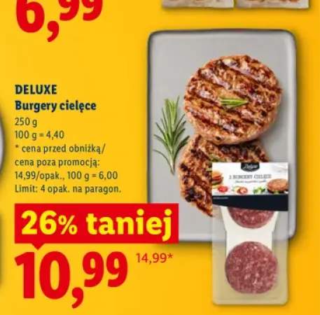 Burgery cielęce Deluxe