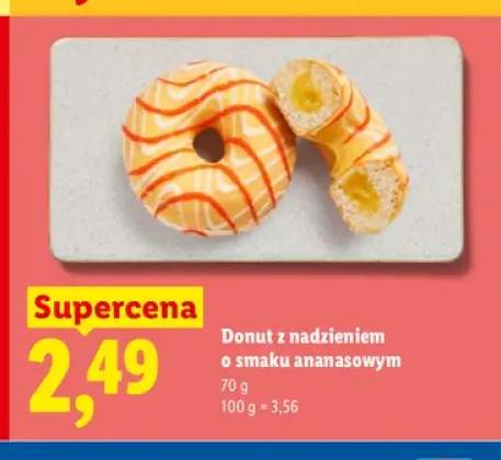 Donut z nadzieniem o smaku ananasowym