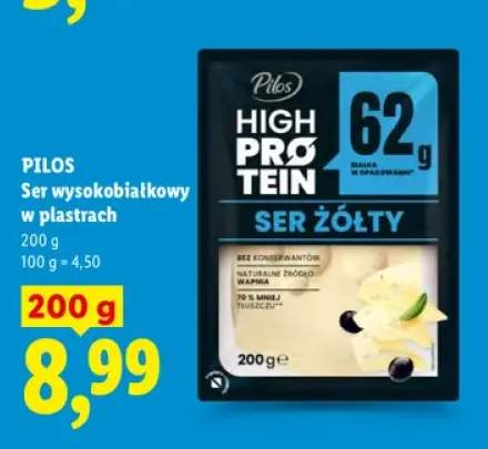 Ser wysokobiałkowy w plastrach Pilos High Protein