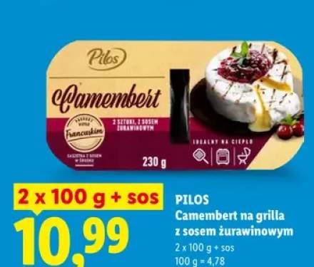 Camembert na grilla z sosem żurawinowym Pilos