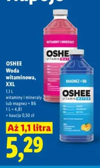 Woda witaminowa Oshee witaminy i minerały