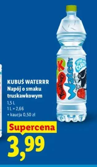 Napój o smaku truskawkowym Kubuś Waterrr