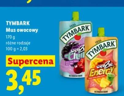Mus owocowy Tymbark Energy +1 wariant