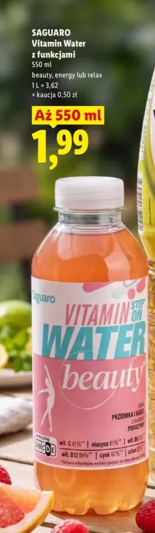 Napój Saguaro Vitamin Water Energy +1 wariant