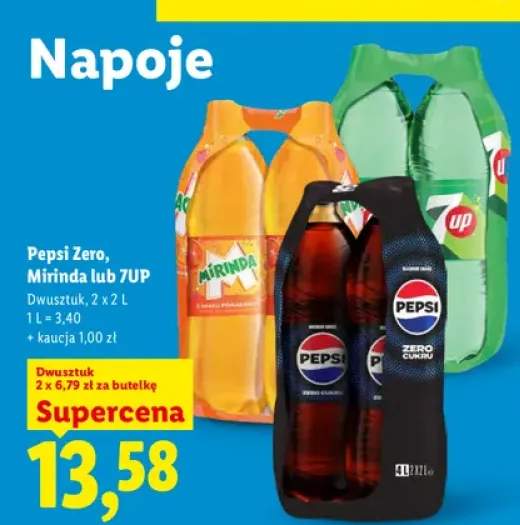 Napój gazowany Mirinda 2-pak 2 l +2 warianty