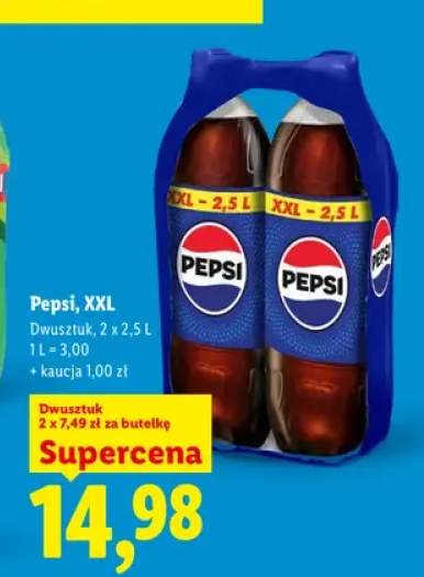 Napój gazowany Pepsi XXL 2-pak 2,5 l