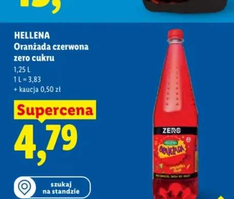 Oranżada czerwona Hellena Zero Cukru