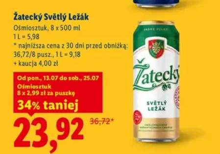 Piwo Žatecký Světlý Ležák 8-pak