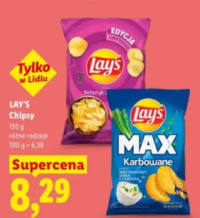 Chipsy Lay's Befsztyk z cebulą +1 wariant