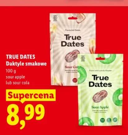 Daktyle smakowe True Dates Sour Cola +1 wariant