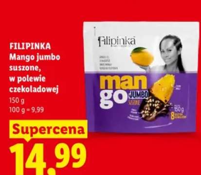 Mango jumbo suszone w polewie czekoladowej Filipinka