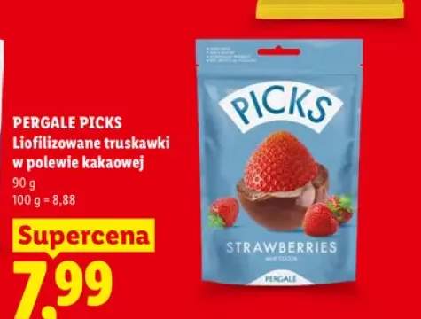 Liofilizowane truskawki w polewie kakaowej Pergale Picks