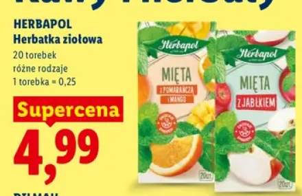 Herbatka ziołowa Herbapol Mięta z pomarańczą i mango +1 wariant