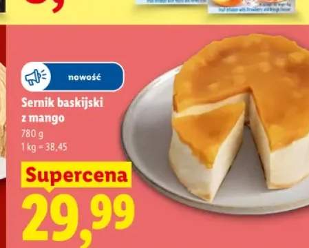 Sernik baskijski z mango