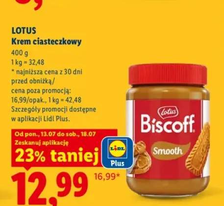 Krem ciasteczkowy Lotus Biscoff Smooth