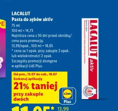Pasta do zębów Lacalut Aktiv