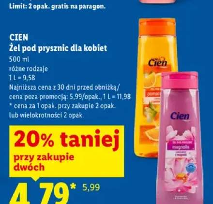 Żel pod prysznic dla kobiet Cien Pomarańcza +1 wariant
