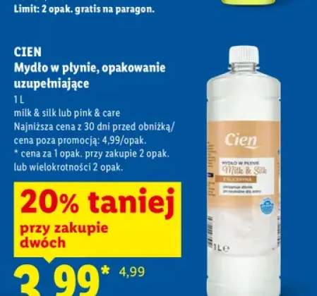 Mydło w płynie opakowanie uzupełniające Cien Pink & Care