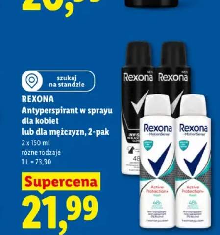 Antyperspirant w sprayu dla kobiet Rexona 2-pak +1 wariant