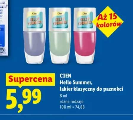 Lakier klasyczny do paznokci Cien Hello Summer