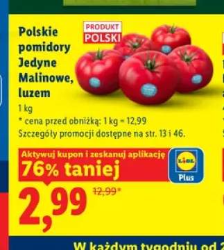 Pomidory Jedyne Malinowe polskie