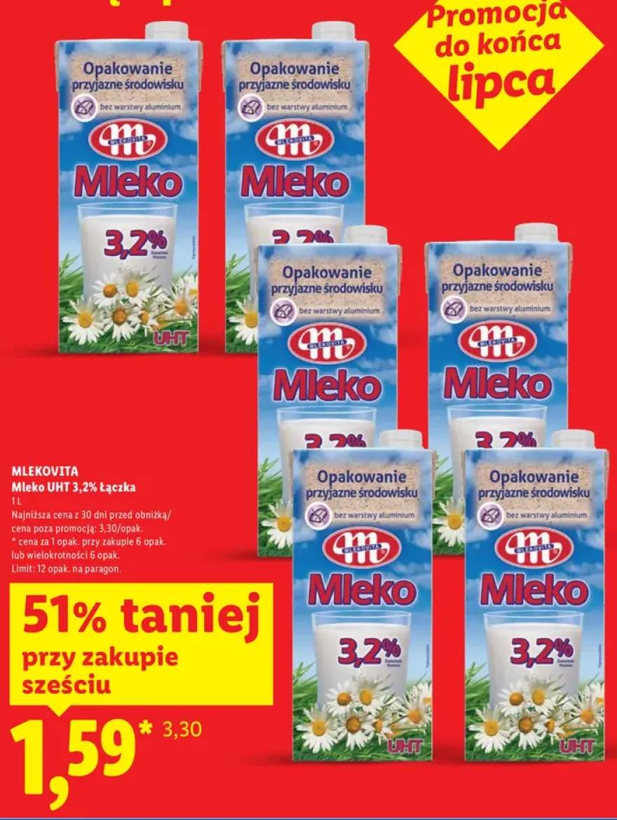 Mleko UHT 3,2% Łączka Mlekovita
