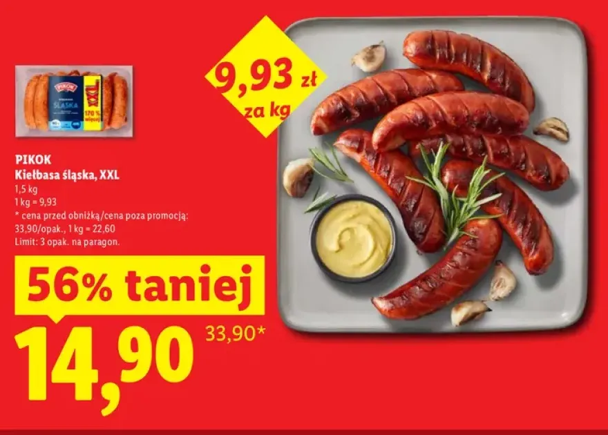 Kiełbasa śląska Pikok XXL