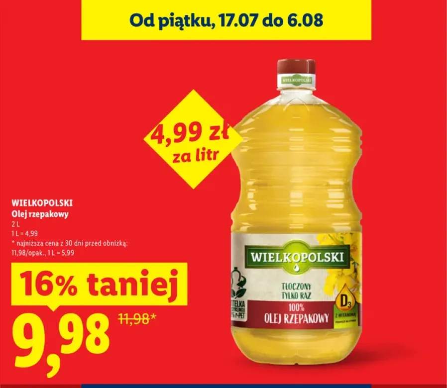 Olej rzepakowy Wielkopolski