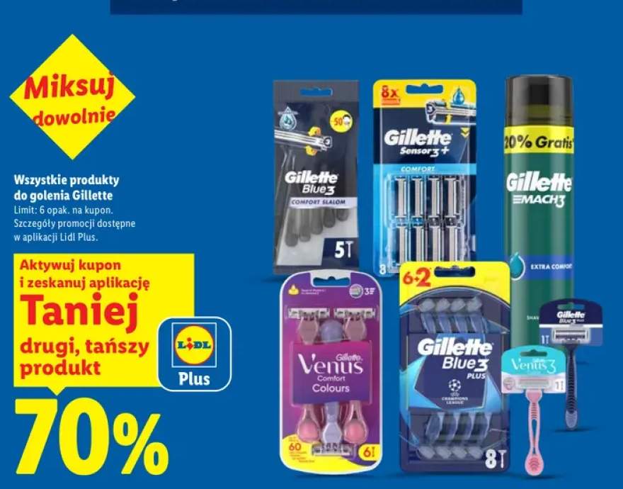 Maszynki do golenia Gillette Blue 3 Comfort Slalom +4 warianty