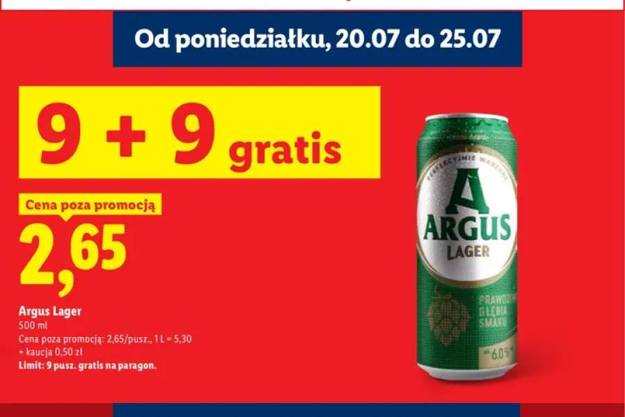 Piwo Argus Lager
