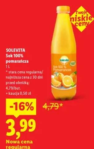 Sok 100% pomarańcza Solevita