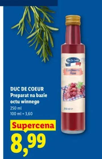 Preparat na bazie octu winnego Duc De Coeur