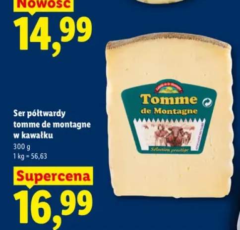 Ser półtwardy Tomme de Montagne w kawałku