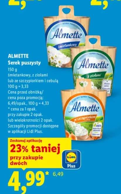 Serek puszysty Almette z ziołami +2 warianty