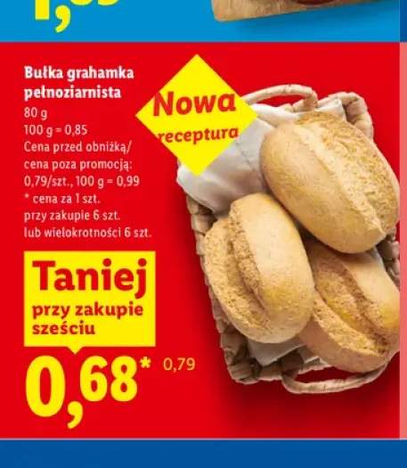 Bułka grahamka pełnoziarnista