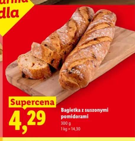 Bagietka z suszonymi pomidorami Piekarnia Lidla