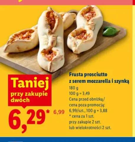 Frusta prosciutto z serem mozzarella i szynką Piekarnia Lidla