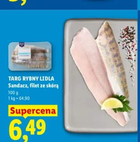 Sandacz filet ze skórą Targ Rybny Lidla