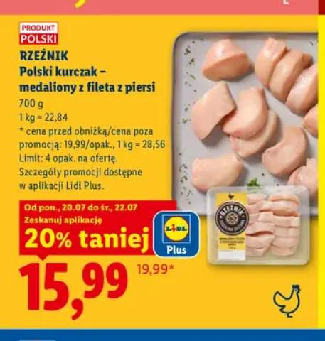 Medaliony z fileta z piersi kurczaka Rzeźnik