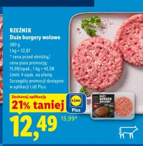 Duże burgery wołowe Rzeźnik