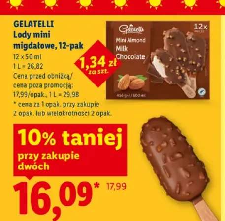 Lody mini migdałowe Gelatelli 12-pak