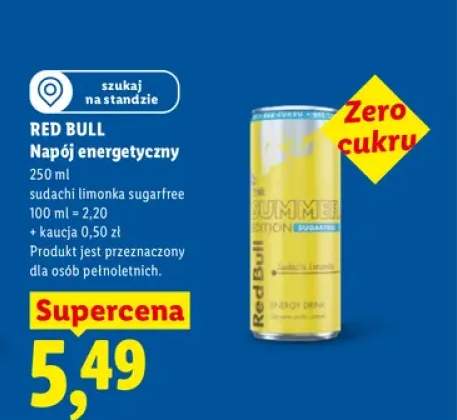 Napój energetyczny Red Bull Summer Edition sudachi limonka sugarfree
