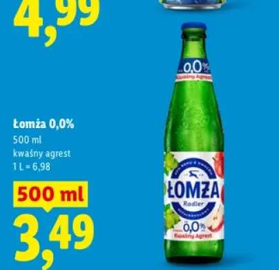 Piwo bezalkoholowe Łomża kwaśny agrest