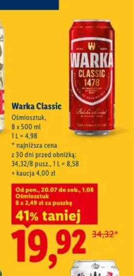 Piwo Warka Classic 8-pak