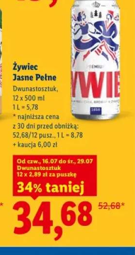 Piwo Żywiec Jasne Pełne 12-pak