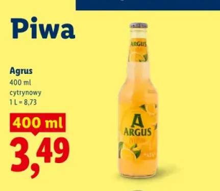 Piwo Argus cytrynowy