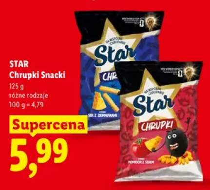 Chrupki Snacki Star Ser z ziemniakami +1 wariant